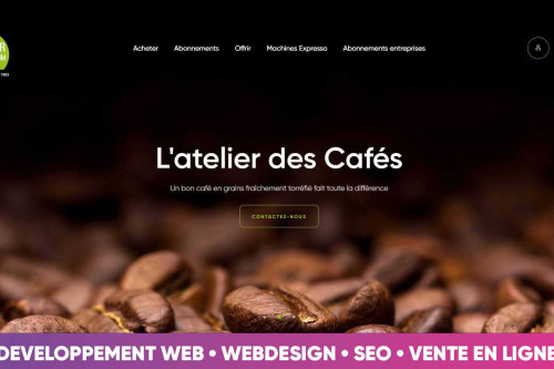 Atelier des cafés - Création boutique en ligne