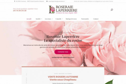 Roseraie laperierre - Développement site e-commerce