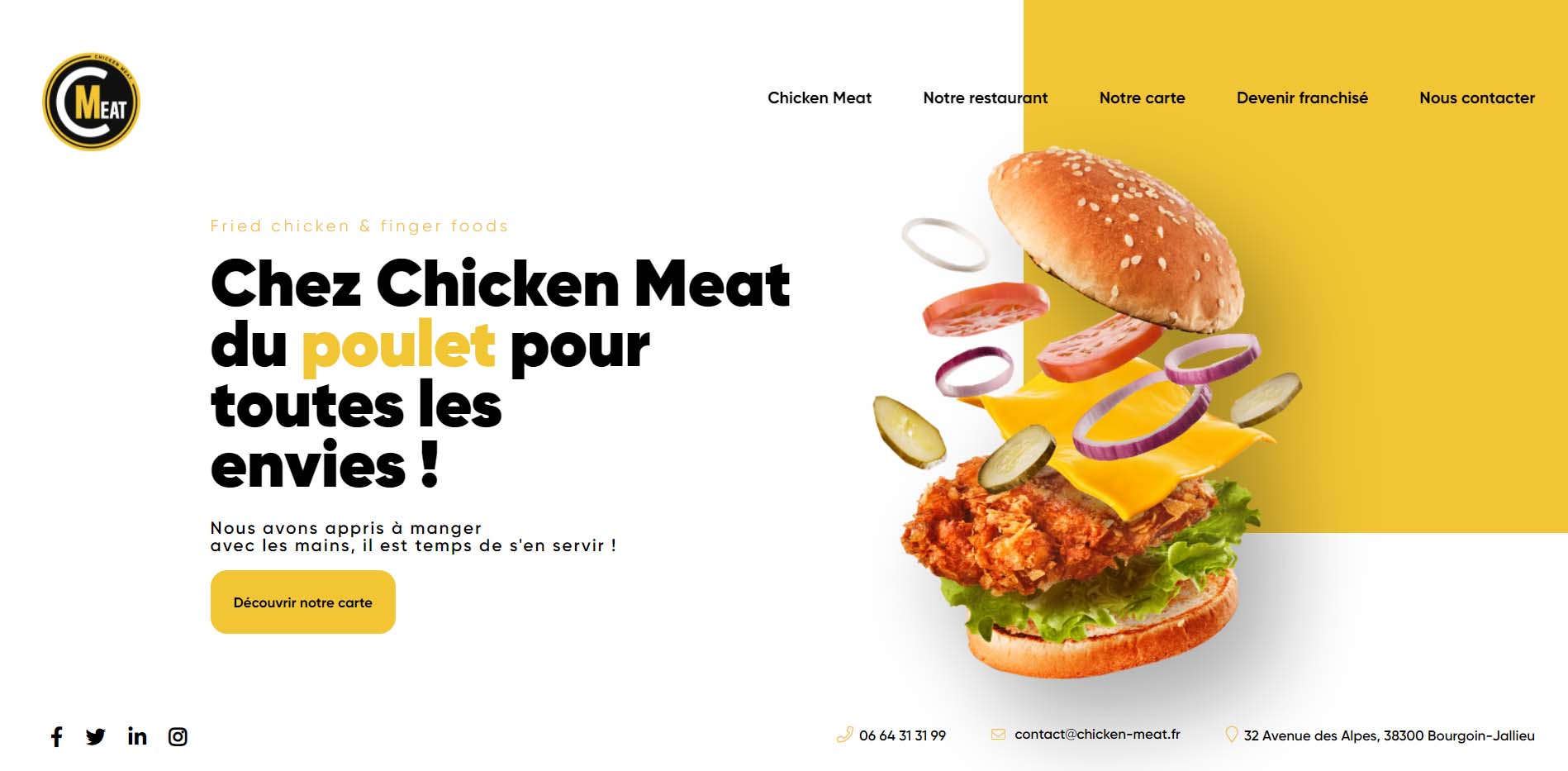Chicken Meat - Création  site internet vitrine