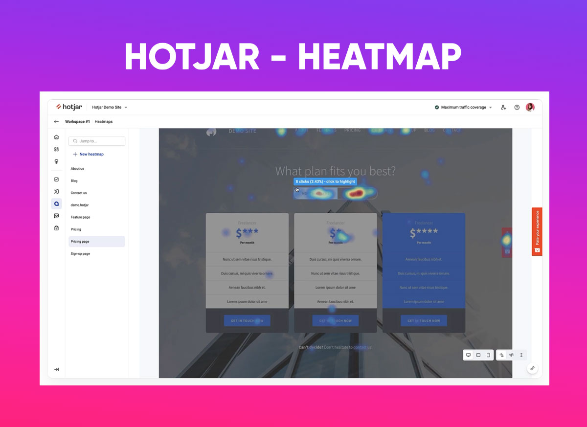 Heatmap Hotjar